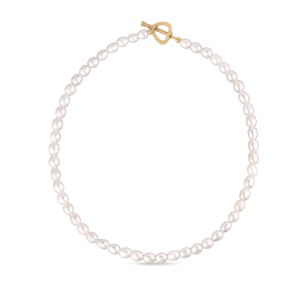 Naszyjnik srebrny z perłami