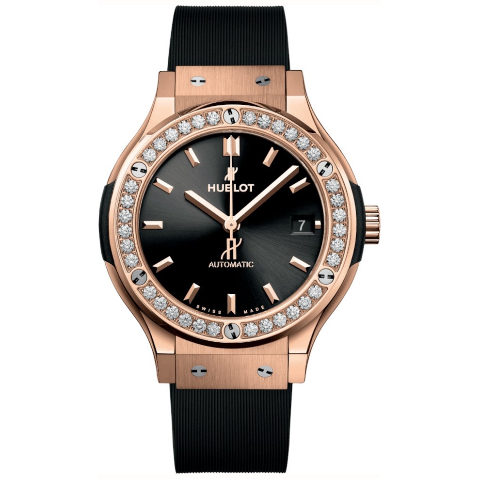 ZEGAREK HUBLOT CLASSIC FUSION KING GOLD DIAMONDS