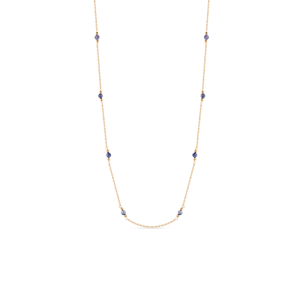 Naszyjnik złoty z kamieniem księżycowym