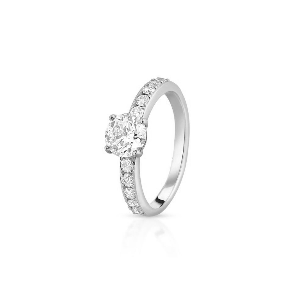 Pierścionek zaręczynowy złoty Szczęśliwy