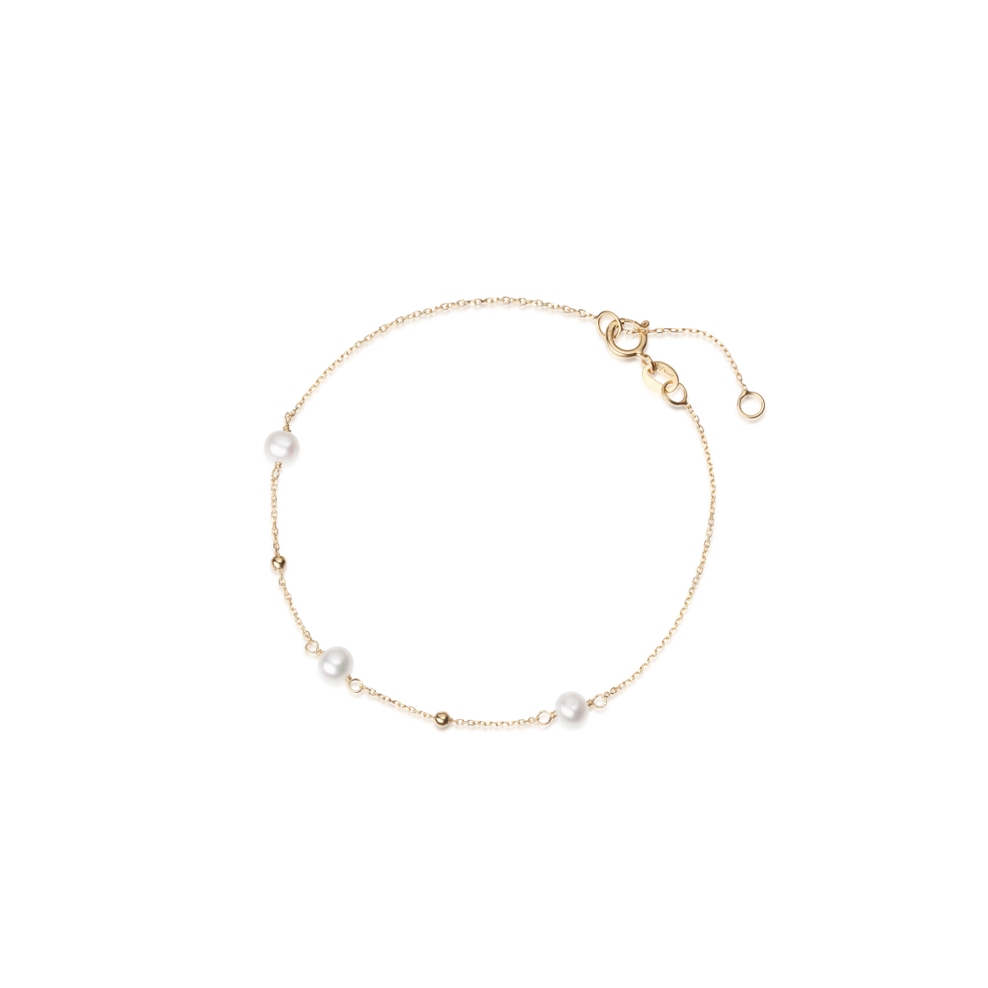 Bransoleta złota z perłami