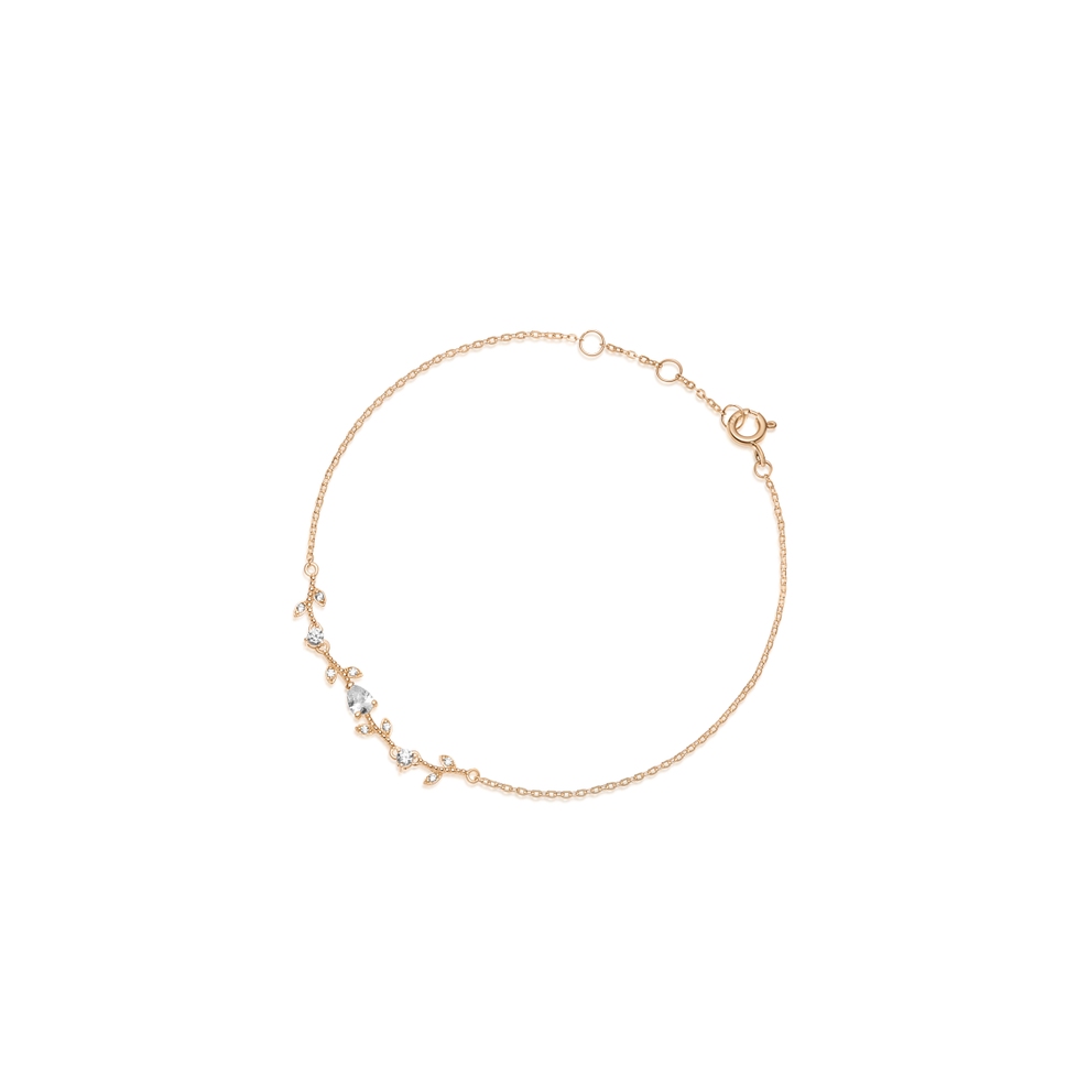 Bransoletka złota z cyrkoniami