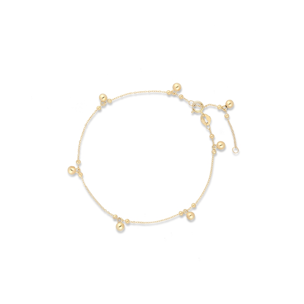 Bransoletka złota z kulkami