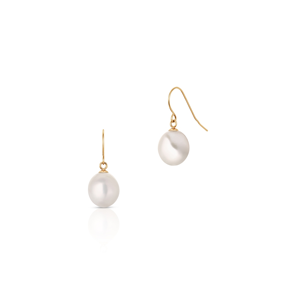 Kolczyki złote z perłą