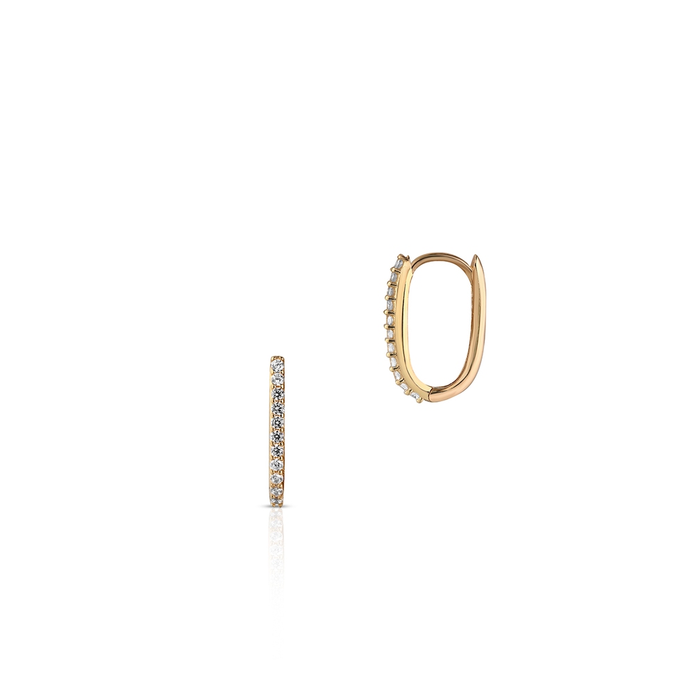 Kolczyki złote z cyrkoniami