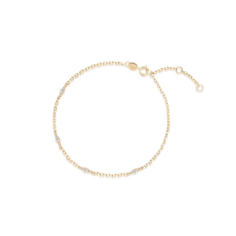 Bransoleta złota z cyrkoniami Ceremonials