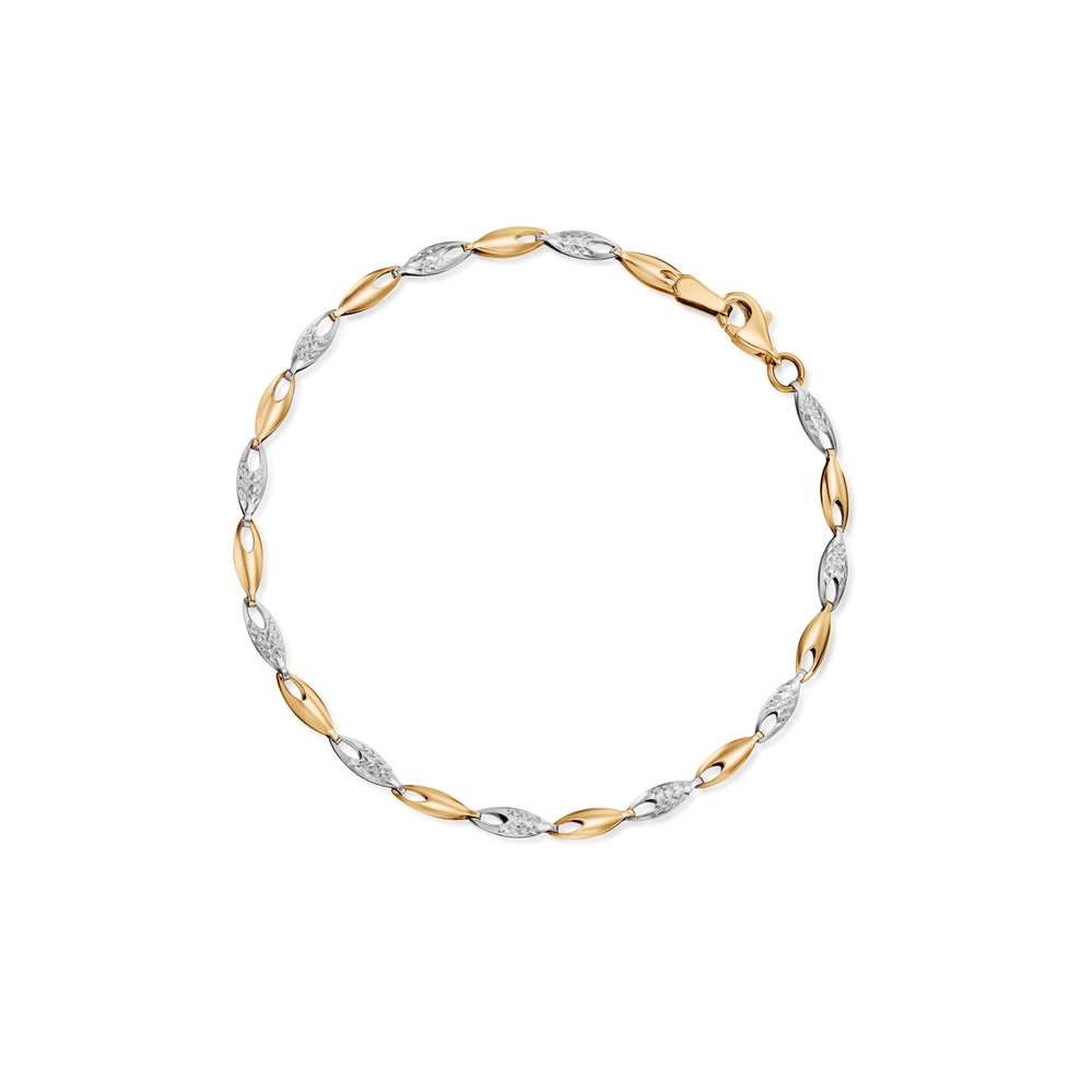 Bransoleta złota bicolor