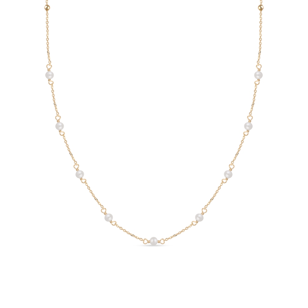 Naszyjnik złoty z perłami