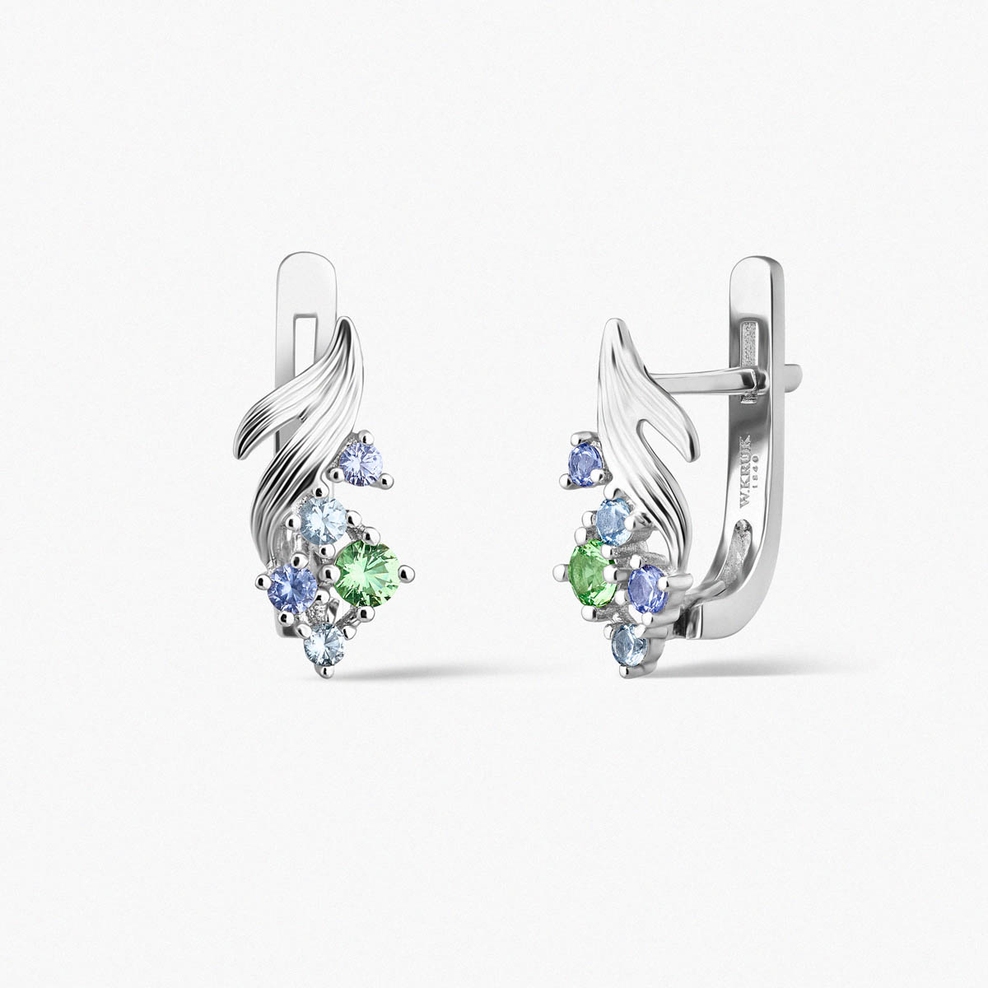 Kolczyki srebrne KOI