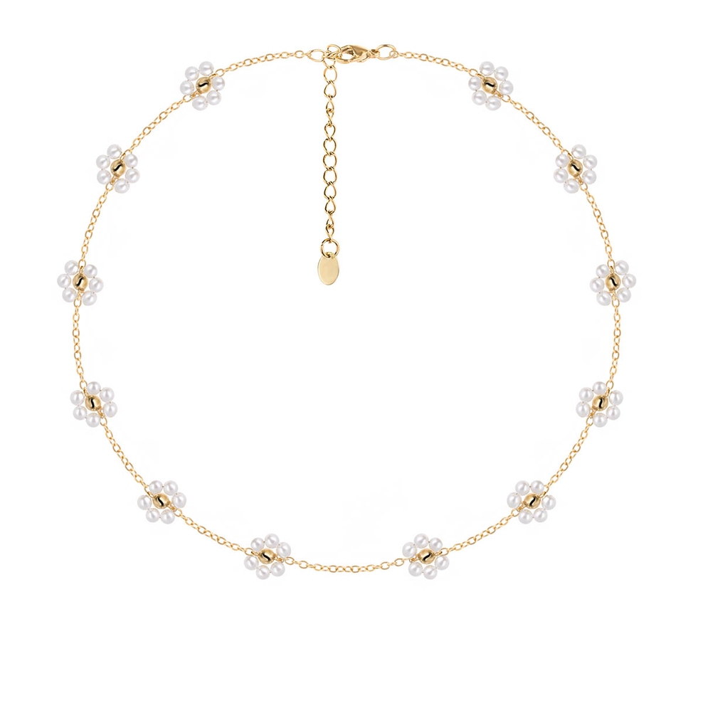 Naszyjnik pozłacany z perłami  Picky Pica