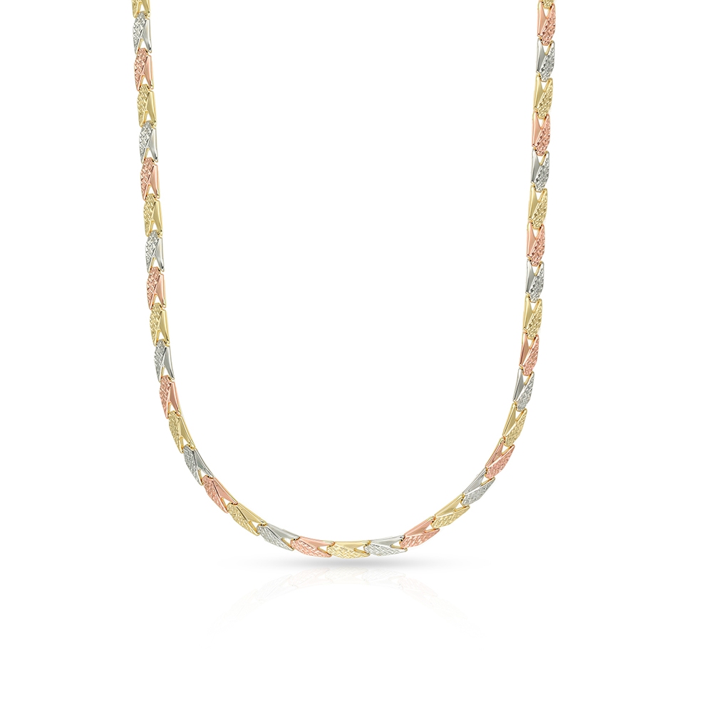 Naszyjnik złoty tricolor