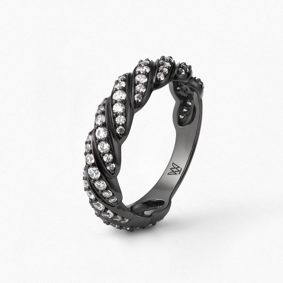 Pierścionek srebrny Meteory