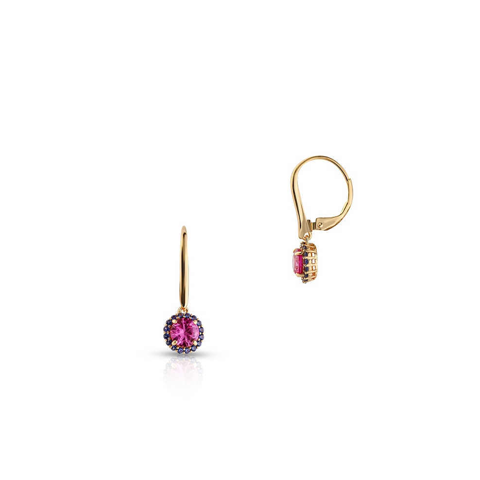 Kolczyki srebrne pozłacane z cyrkoniami