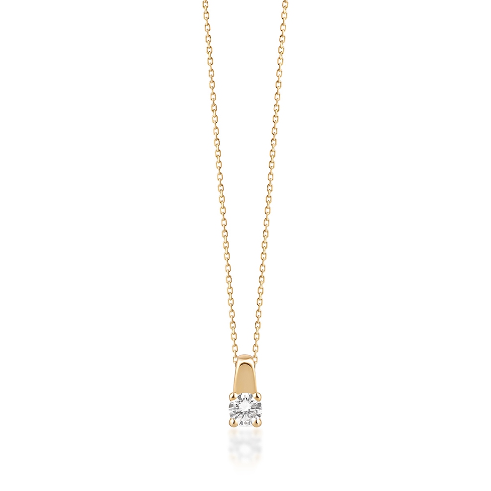 Wisiorek złoty z diamentem