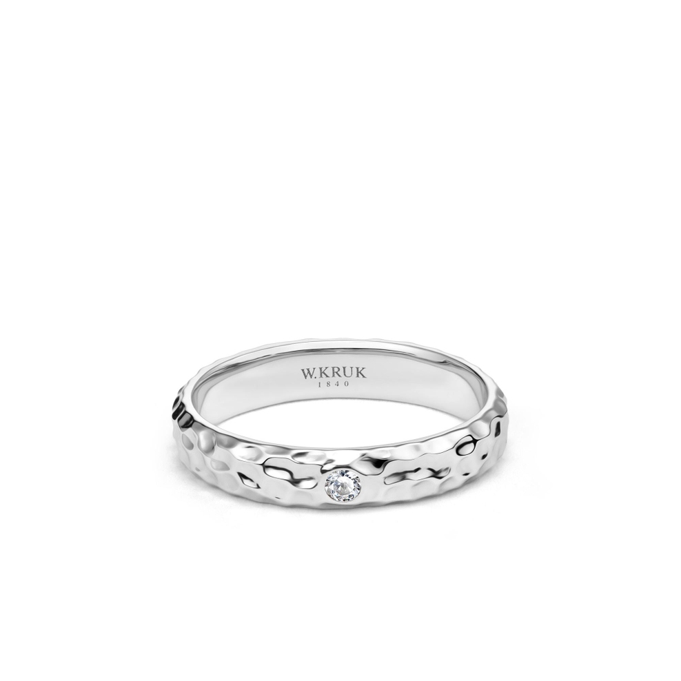 Obrączka srebrna z cyrkonią SENTIERO