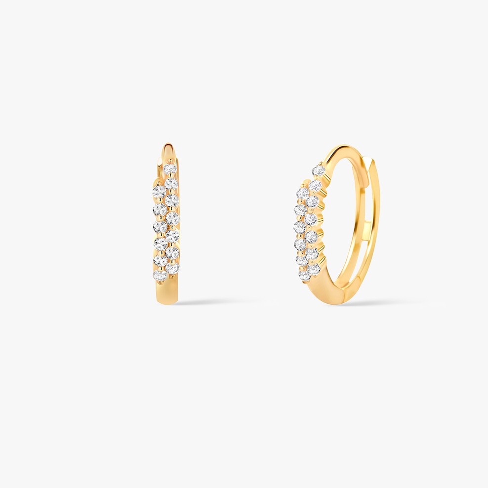 Kolczyki złote z cyrkoniami