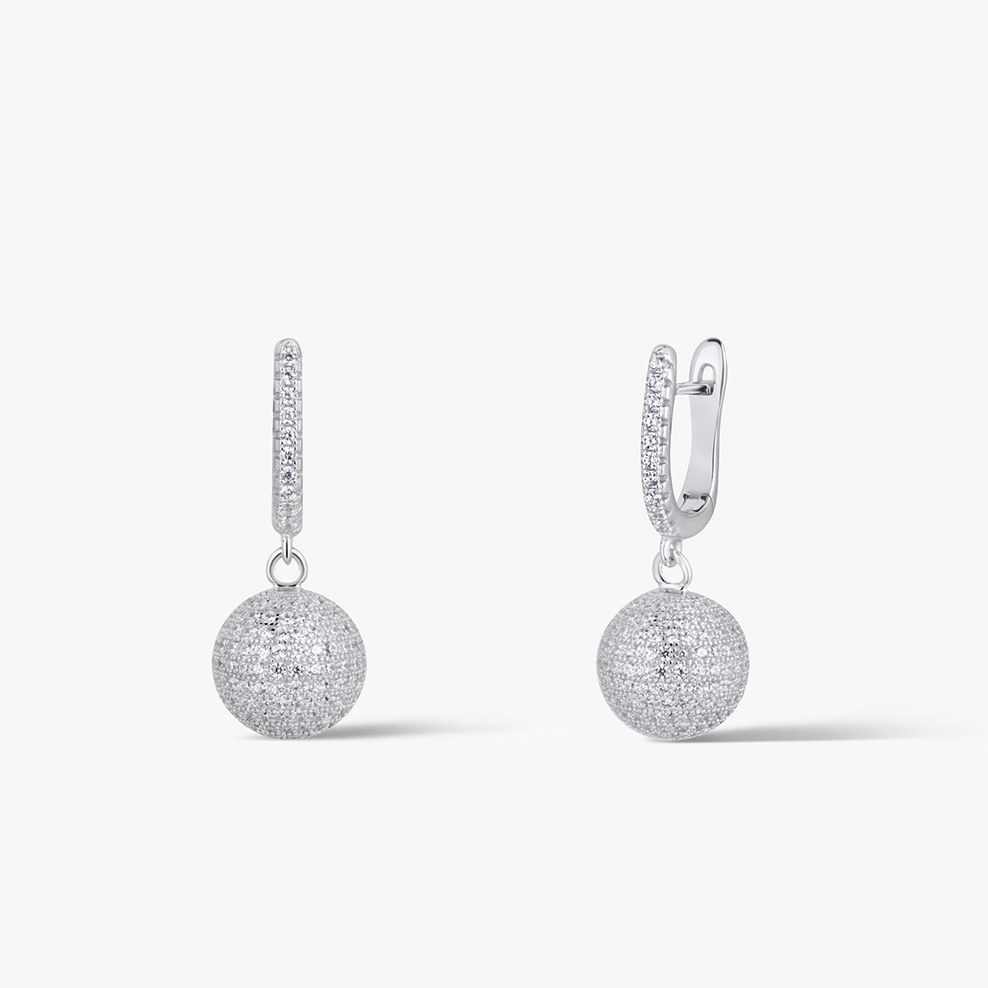 Kolczyki srebrne z cyrkoniami