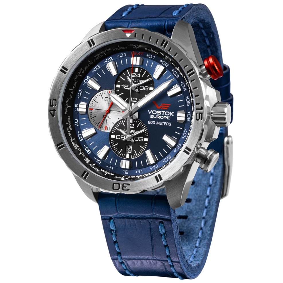 ZEGAREK VOSTOK EUROPE ALMAZ SPACE STATION DUAL TIME