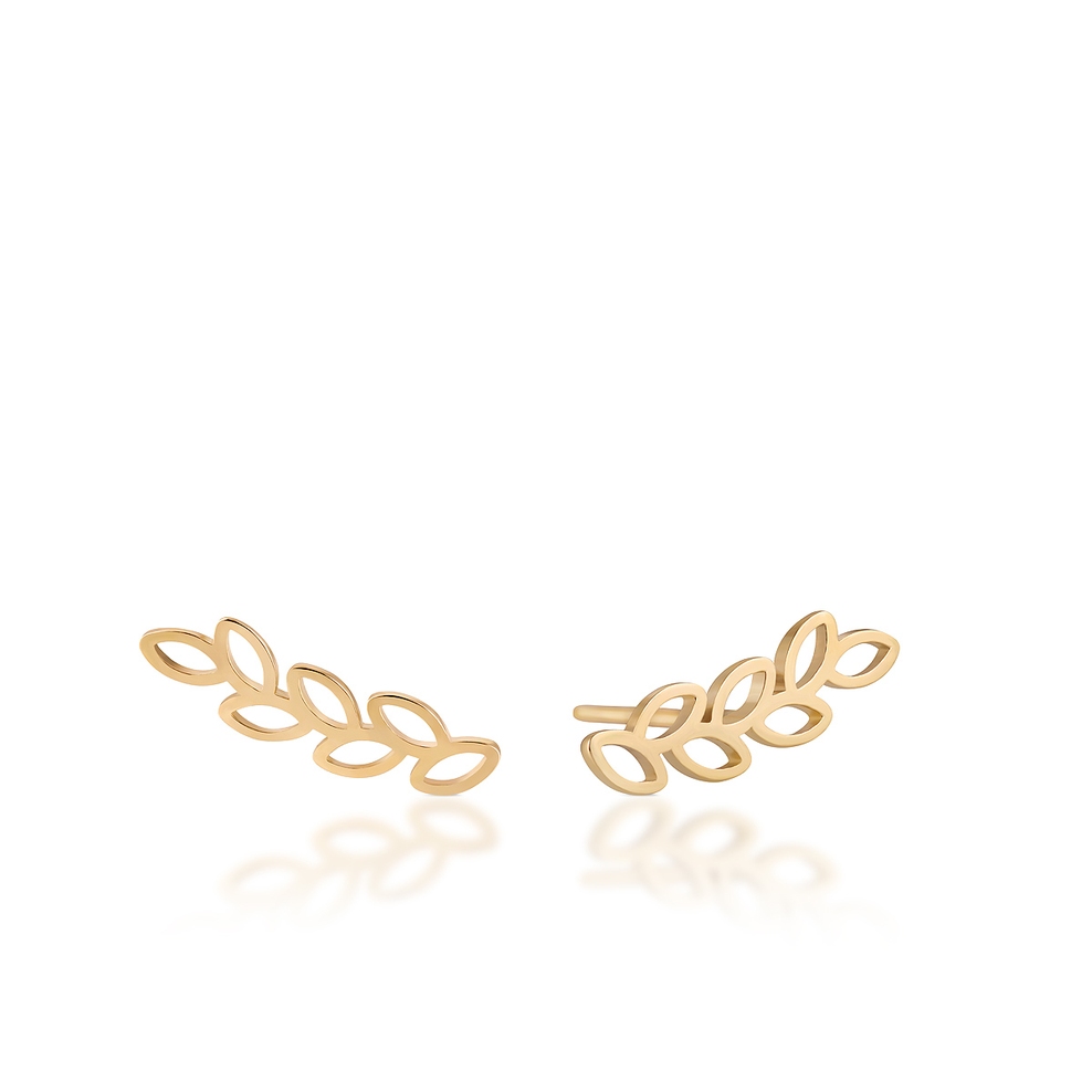 Kolczyki złote listki