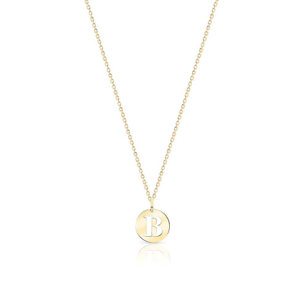 Wisiorek złoty literka B