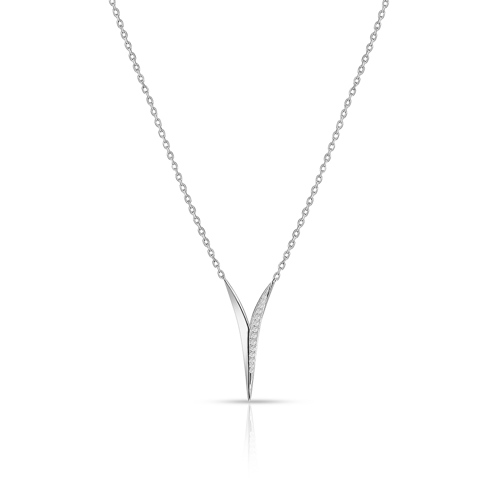 Naszyjnik srebrny z cyrkoniami