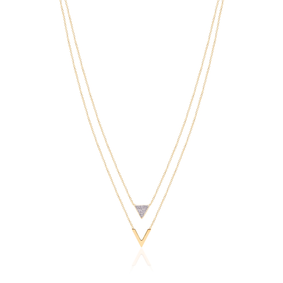 Naszyjnik złoty kaskadowy