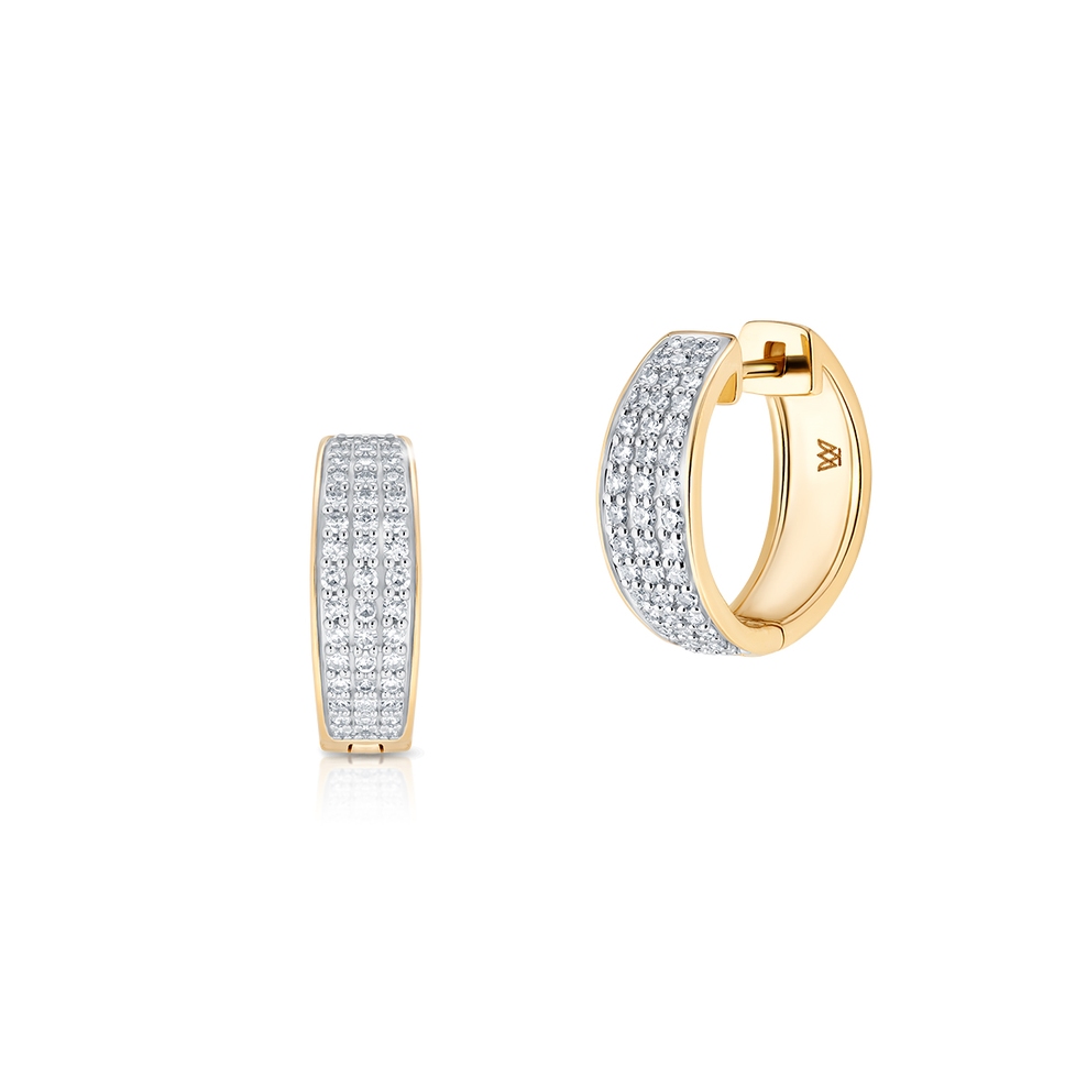 Kolczyki złote z diamentami