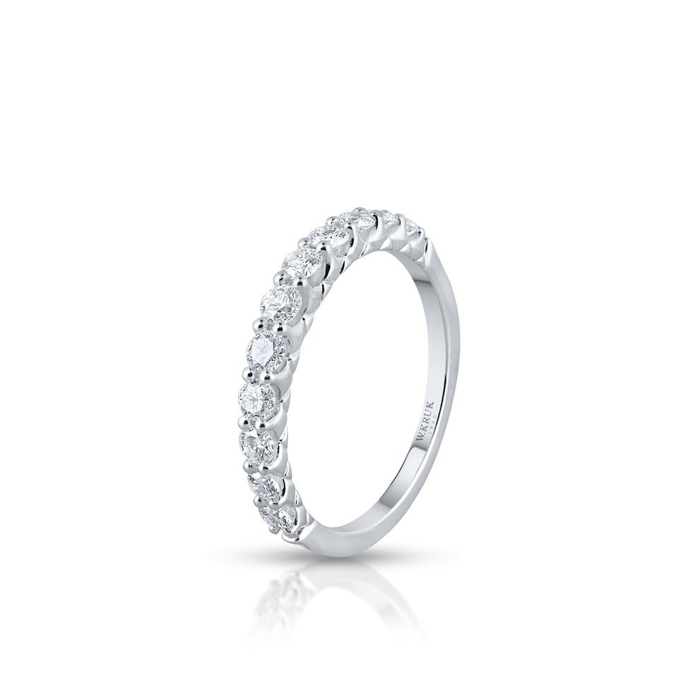 Pierścionek białe złoto z brylantami