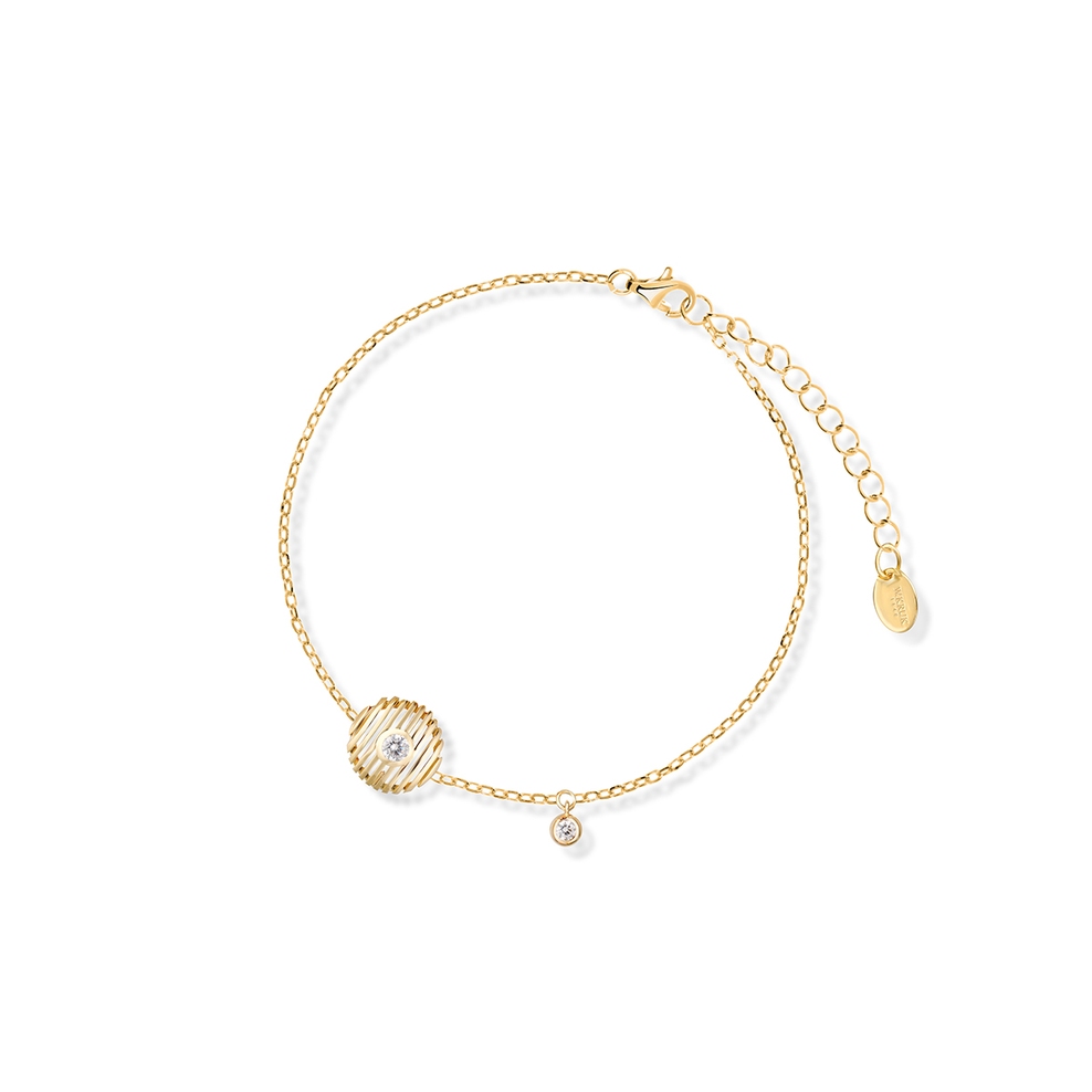 Bransoleta srebrna pozłacana