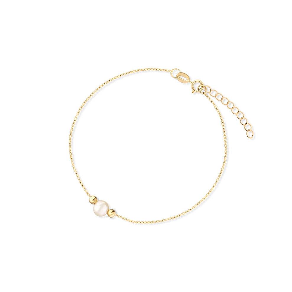 Bransoleta złota z perłą