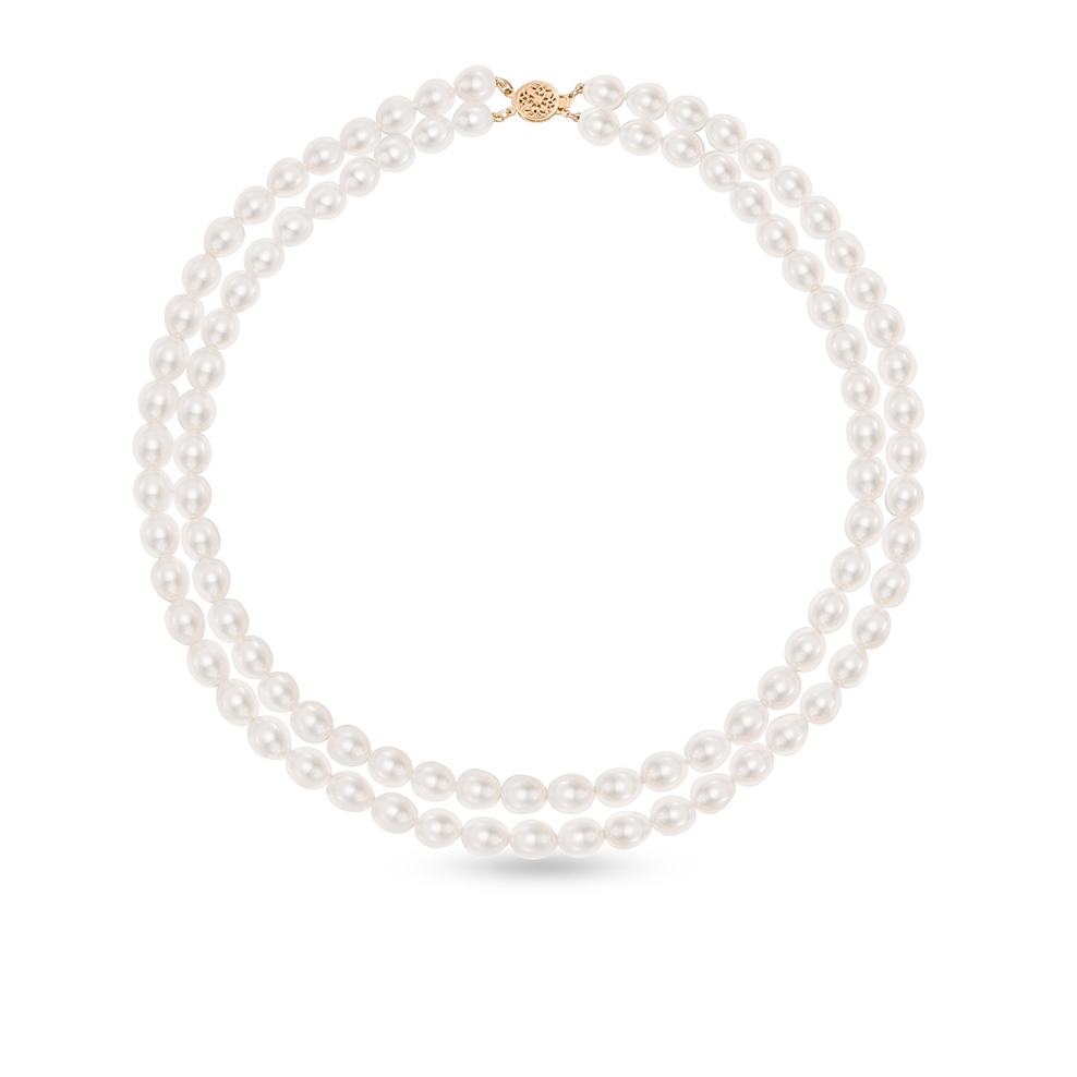 Naszyjnik złoty perły