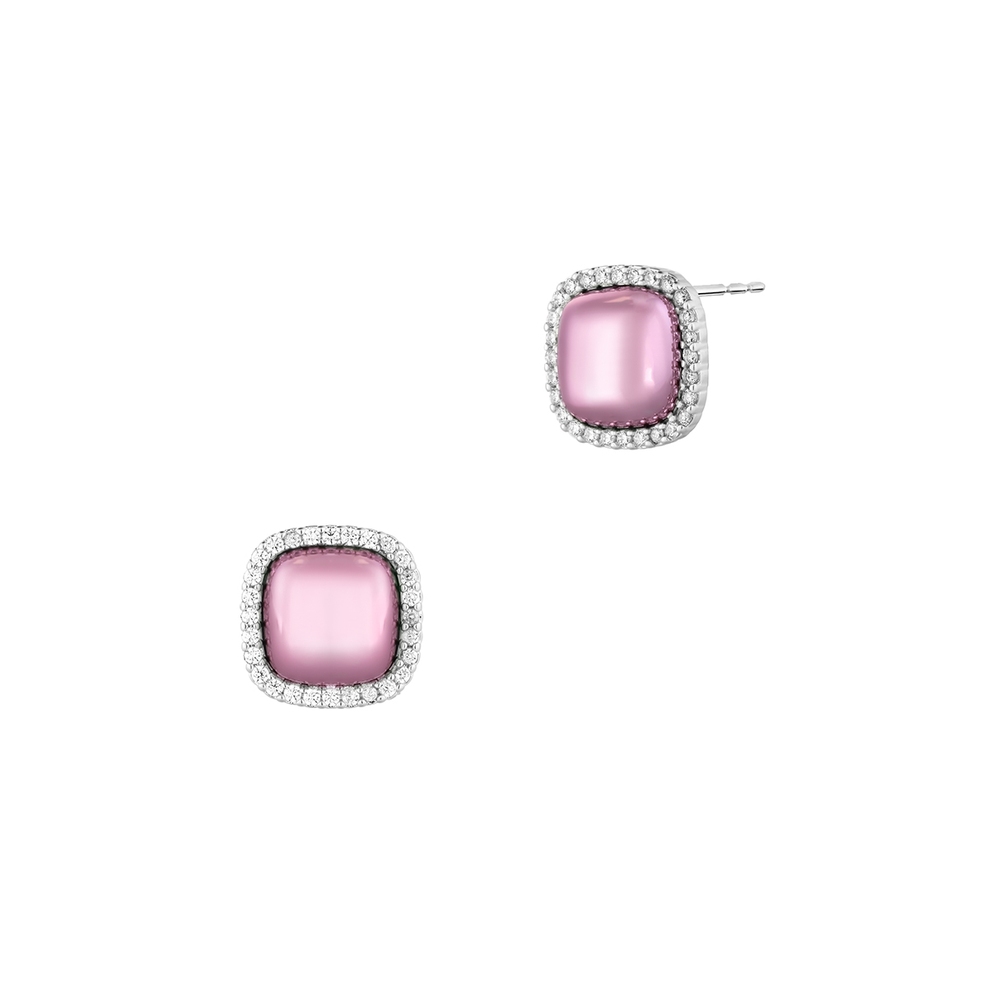 Kolczyki Pink Squares Princess Club