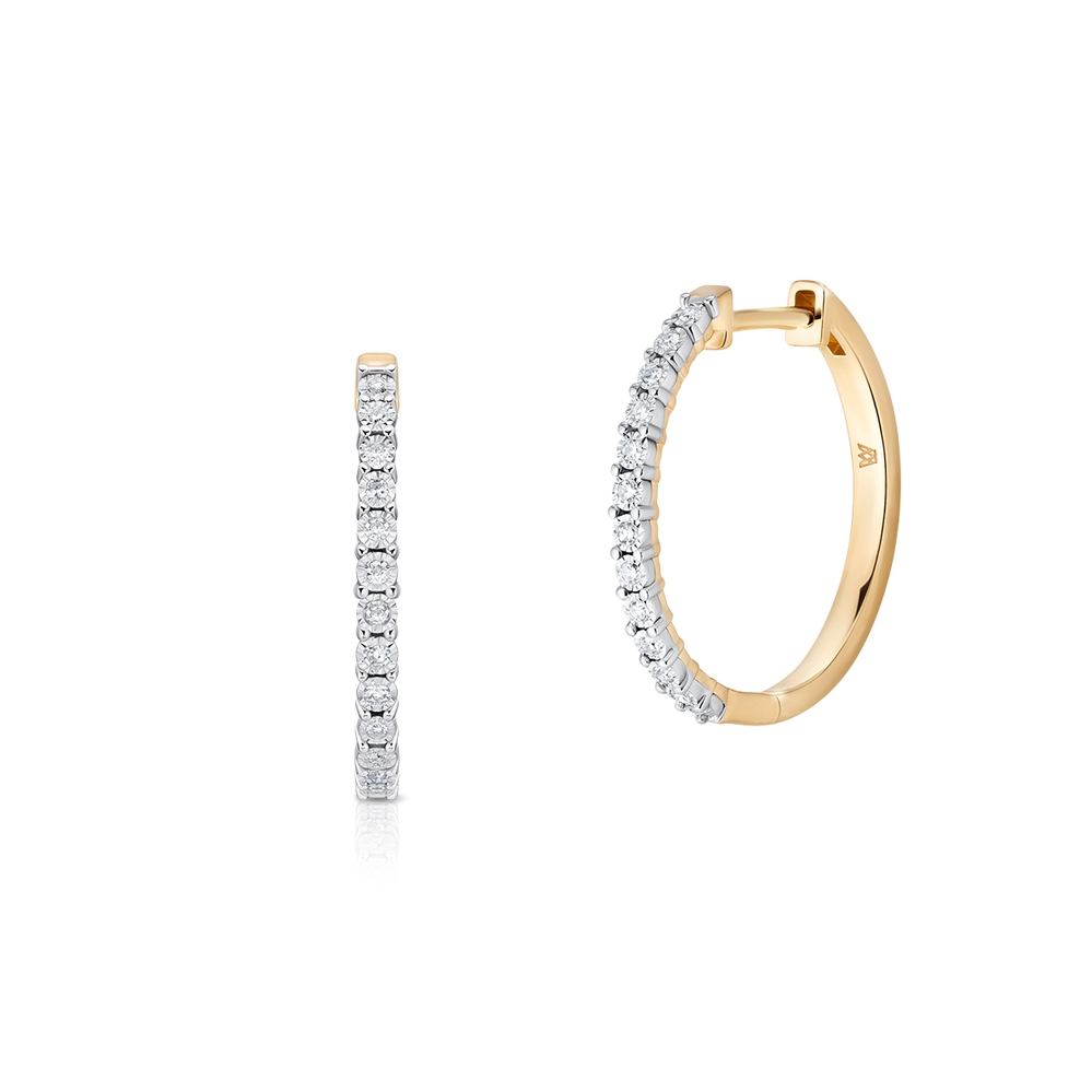 Kolczyki złote z diamentami