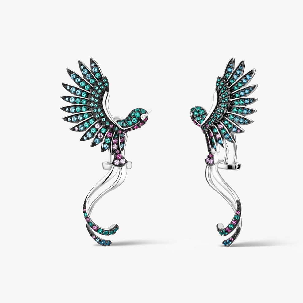 Kolczyki srebrne Preludium Paradise Birds