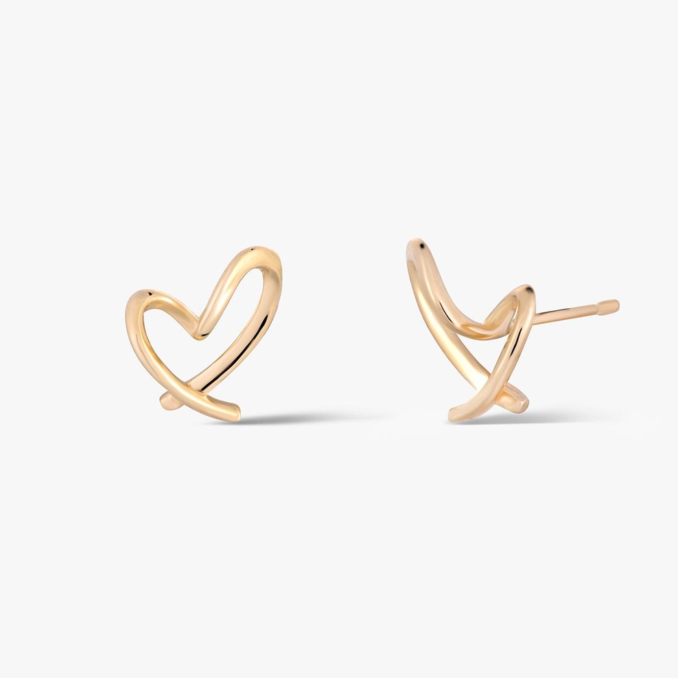 Kolczyki złote serca