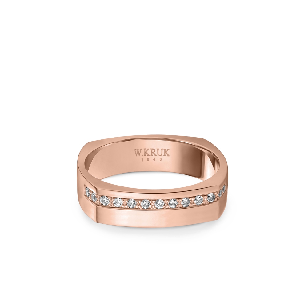 Obrączka złota SQUARELLA damska