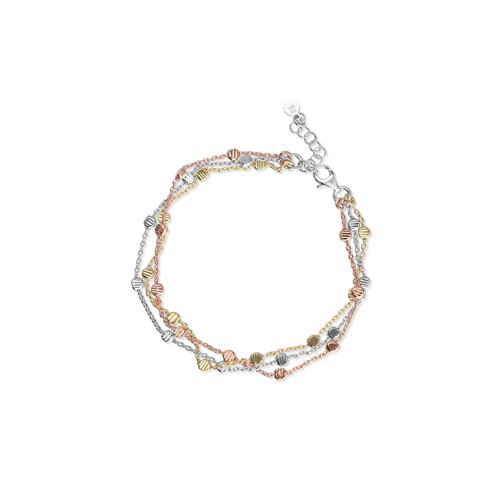 Bransoleta srebrna tricolor