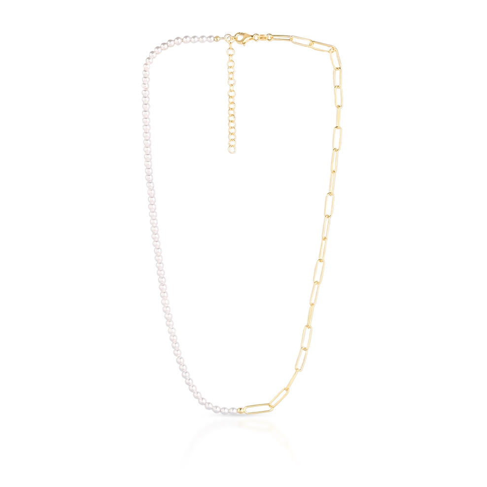 Naszyjnik srebrny pozłacany