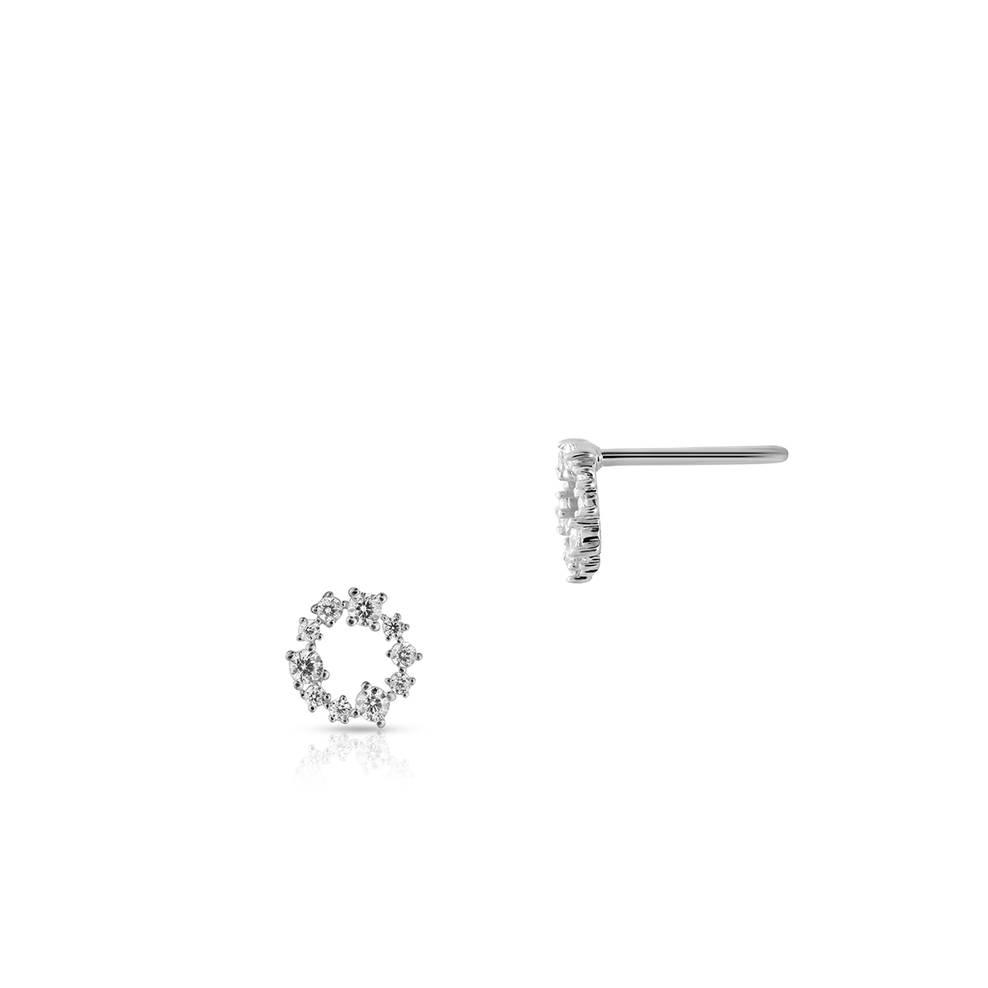 Kolczyki srebrne wianek