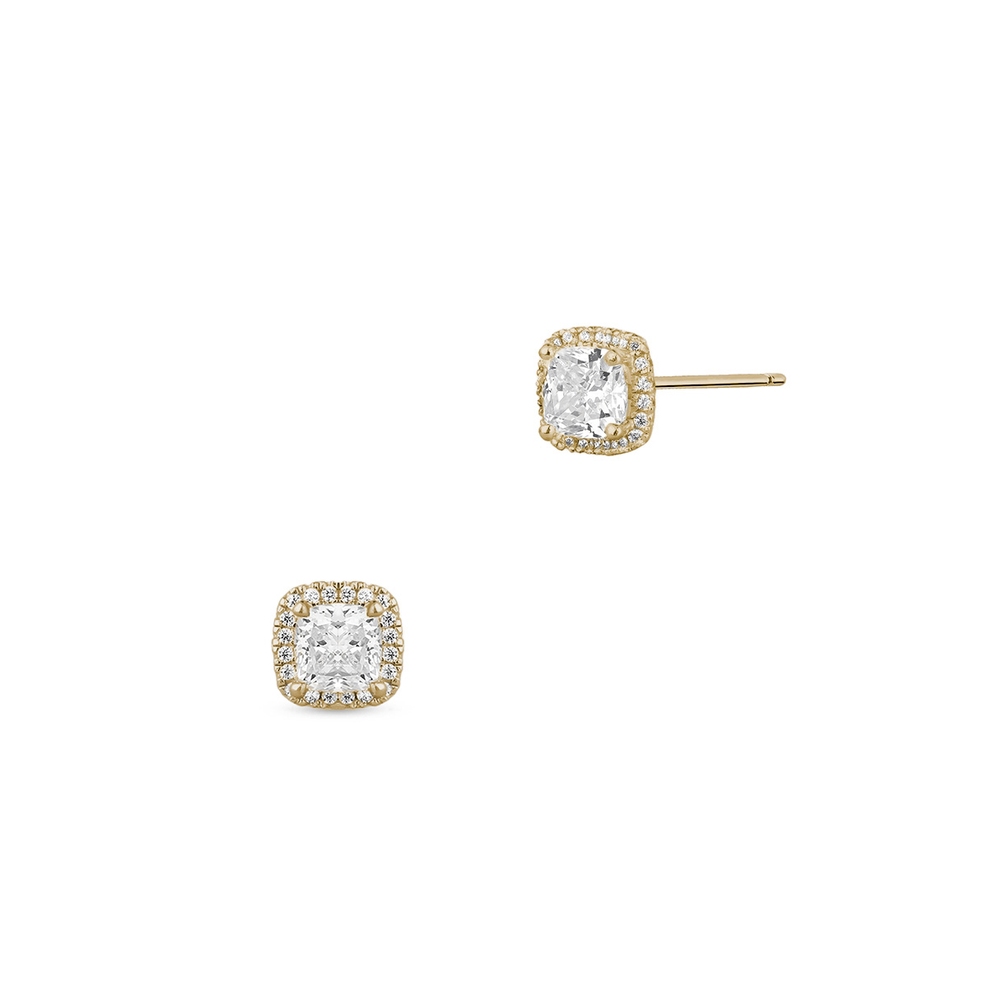 Kolczyki złote z cyrkoniami