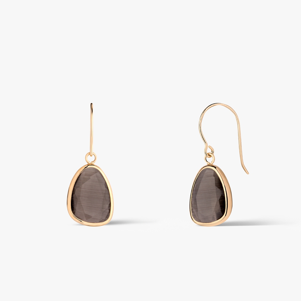 Kolczyki złote z chryzoberylem