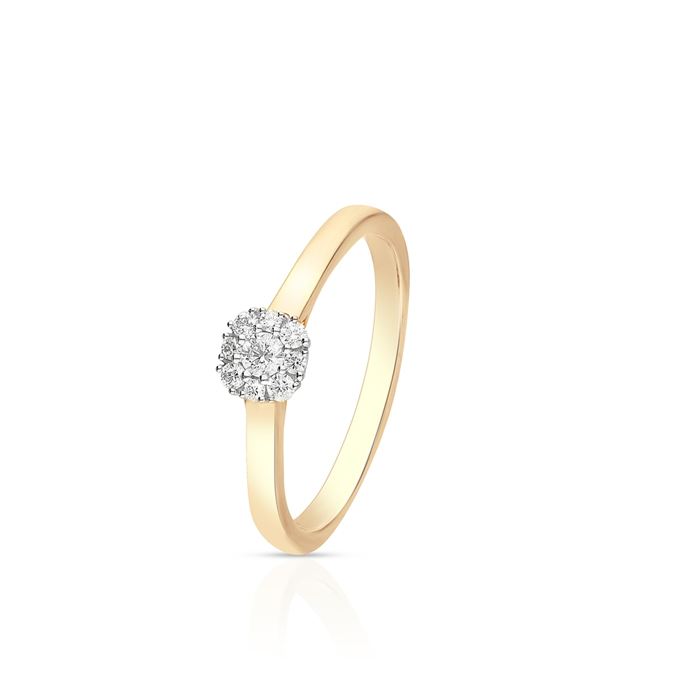 Pierścionek złoty bicolor z brylantami