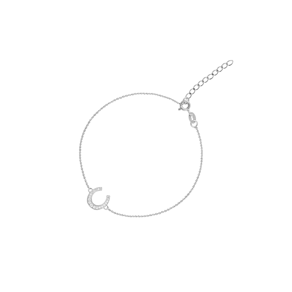 Bransoleta srebrna podkowa