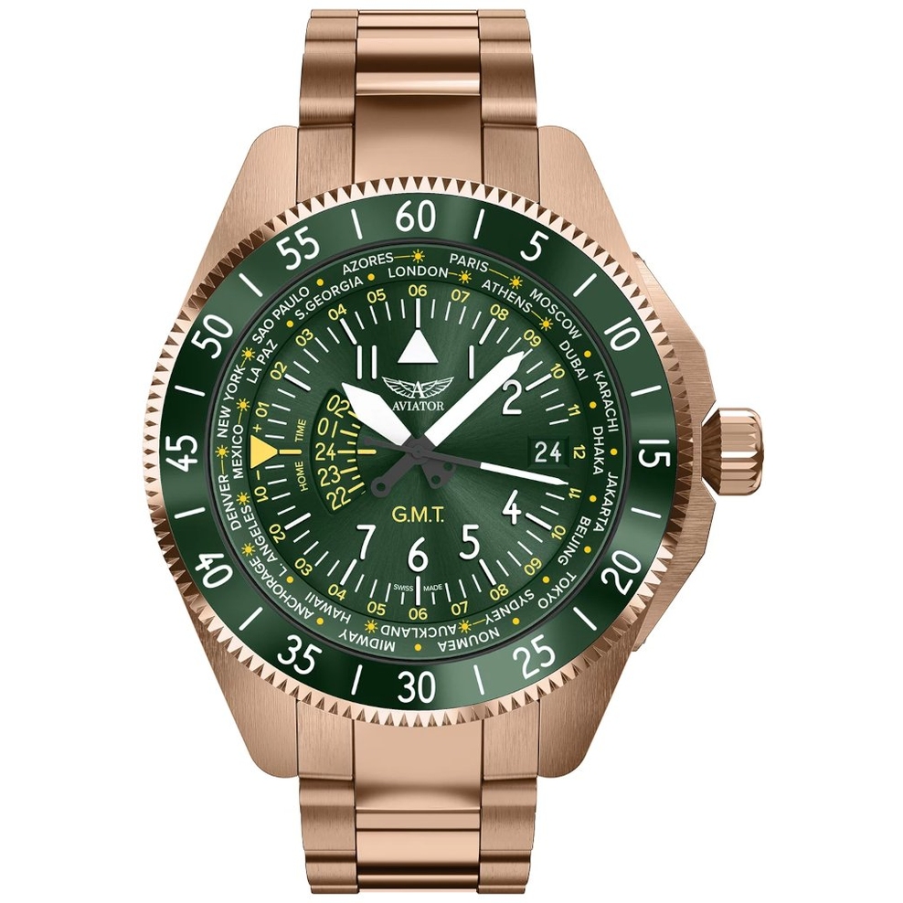 ZEGAREK AVIATOR AIRACOBRA GMT