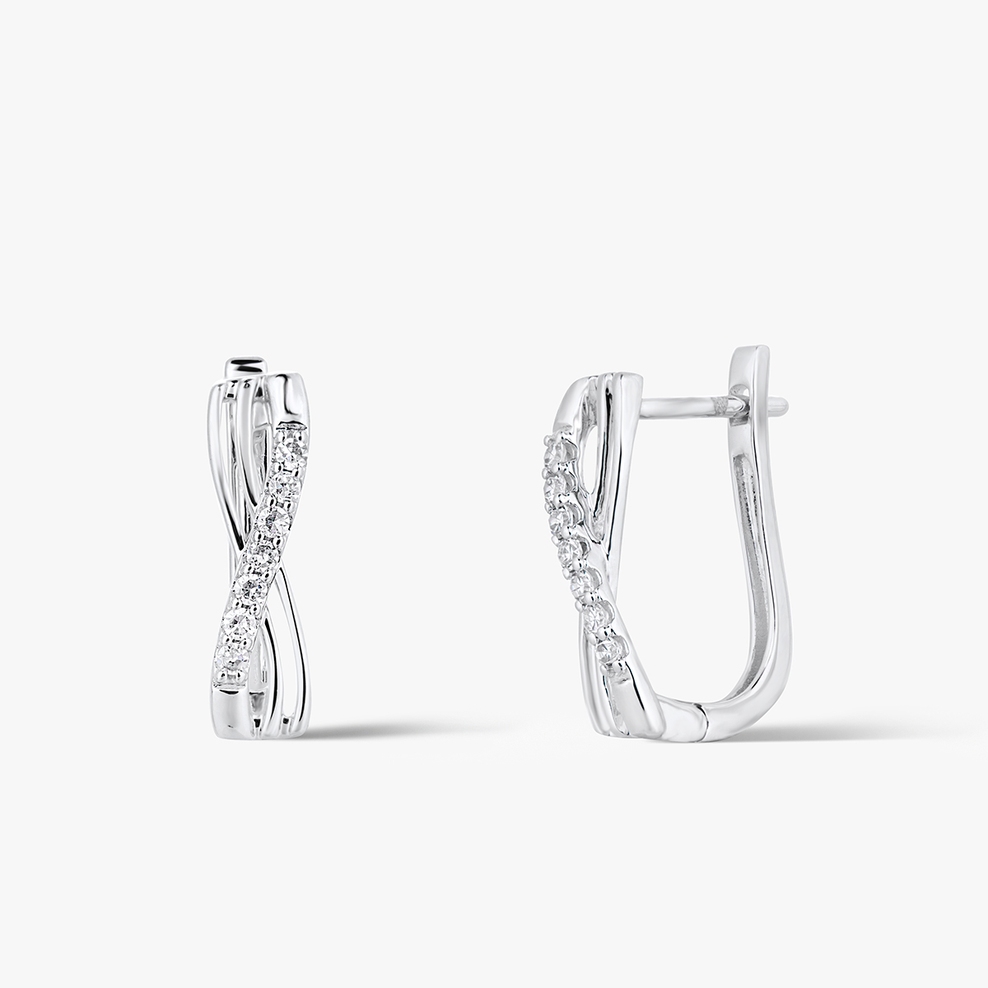 Kolczyki złote z diamentami