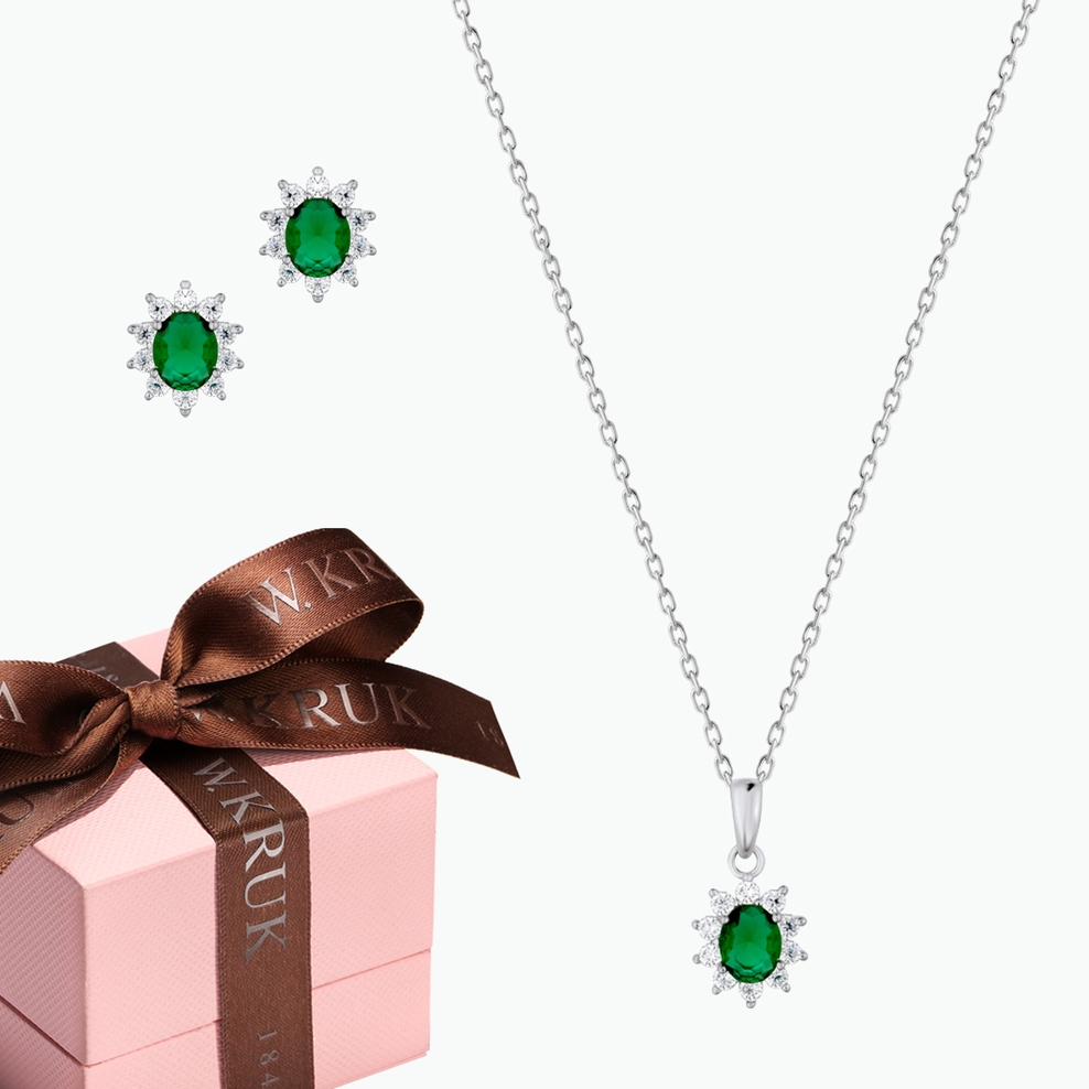 KOMPLET BŁYSZCZĄCA ZIELEŃ