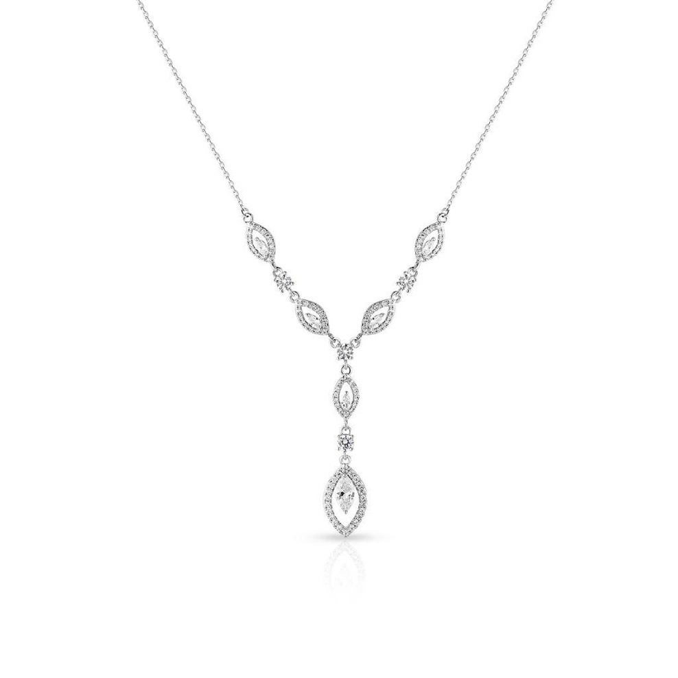 Naszyjnik mosiężny z cyrkoniami