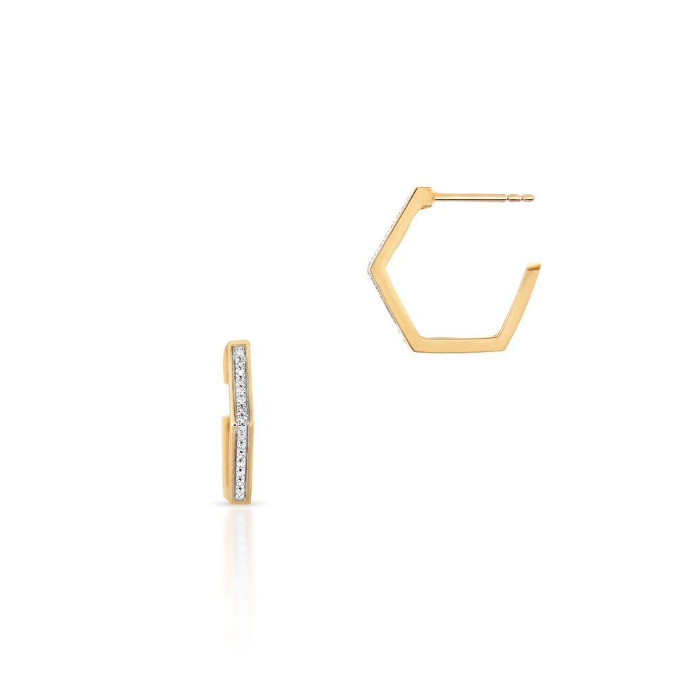 Kolczyki złote z diamentami