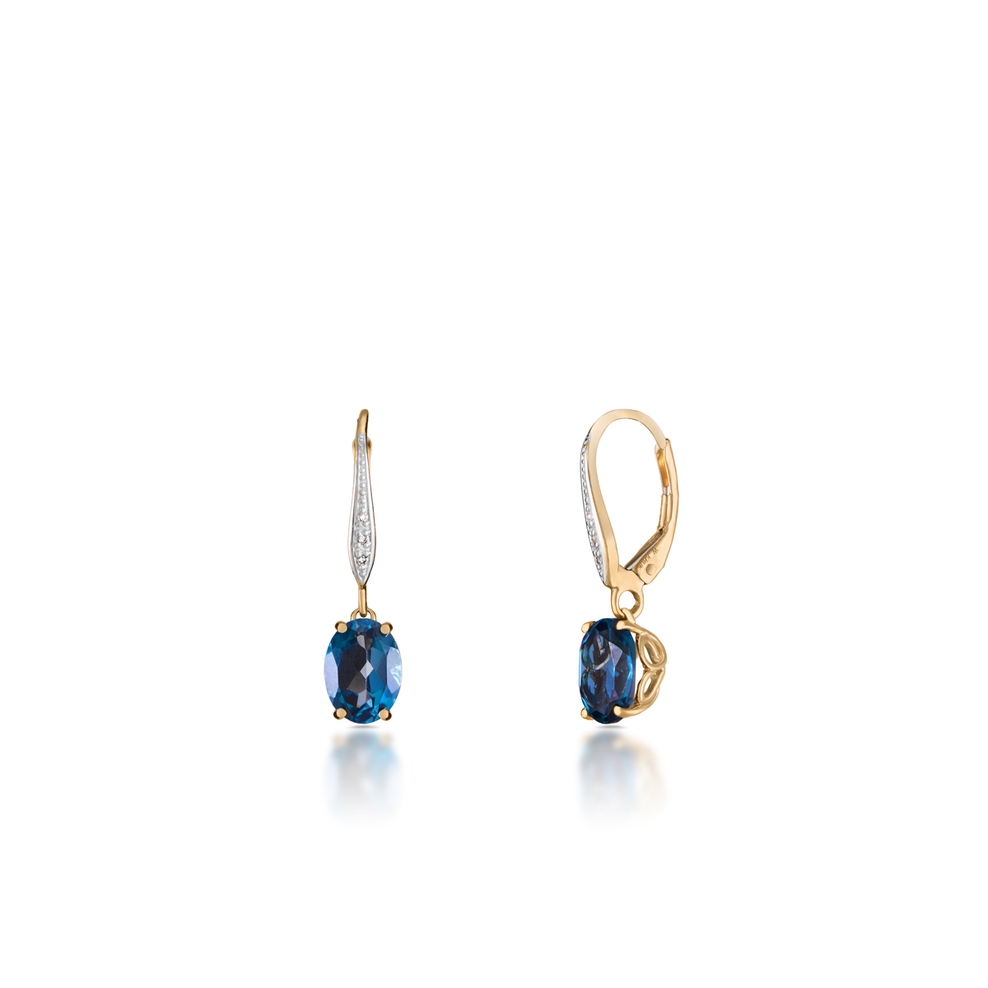 Kolczyki z topazami London blue