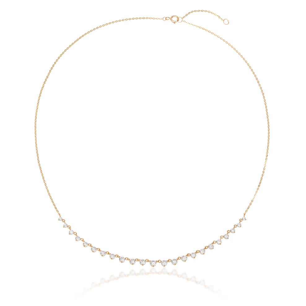 Naszyjnik złoty z cyrkoniami